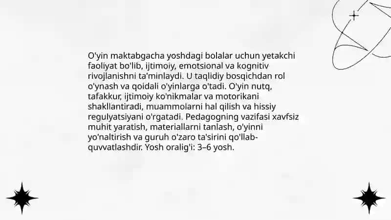 Maktabgacha yoshdagi bolalarning pisixik rivojlanishi va yetakchi faoliyati 4