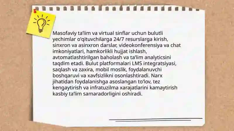 Bulutli texnologiyalar va ularning ta'limiy imkoniyatlari 4