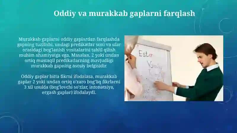 Sodda va qo’shma gaplarni o’qitish metodikasi 4