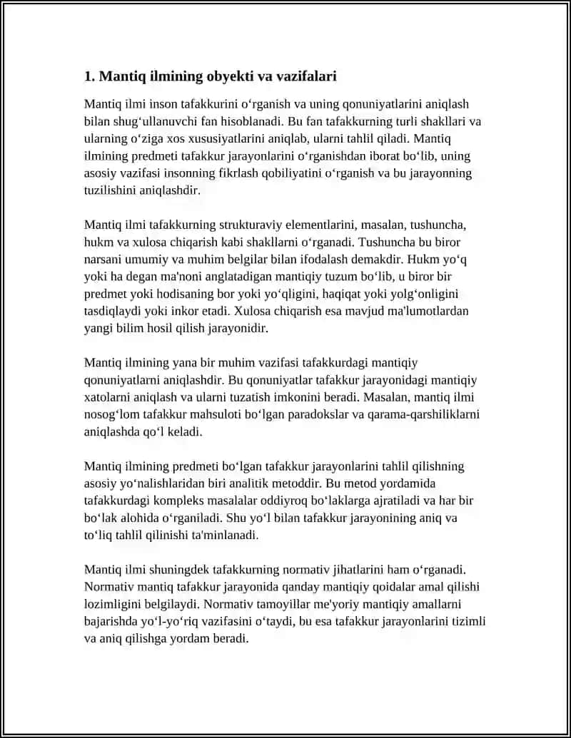 Mantiq ilmining asosiy masalalari va ularni tadqiq etish yonalishlari 4