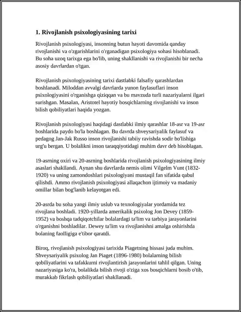 RIVOJLANISH PSIXOLOGIYASI FANINING SHAKLLANISH BOSQICHLARI 4