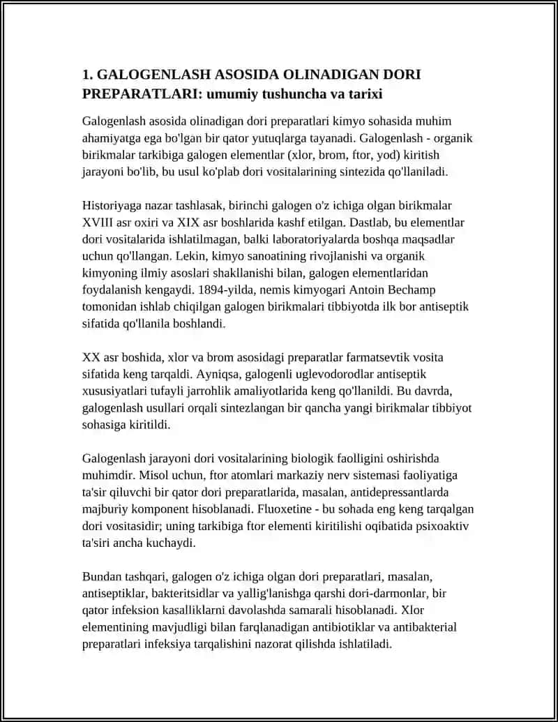 GALOGENLASH ASOSIDA OLINADIGAN DORI PREPARATLARI 4