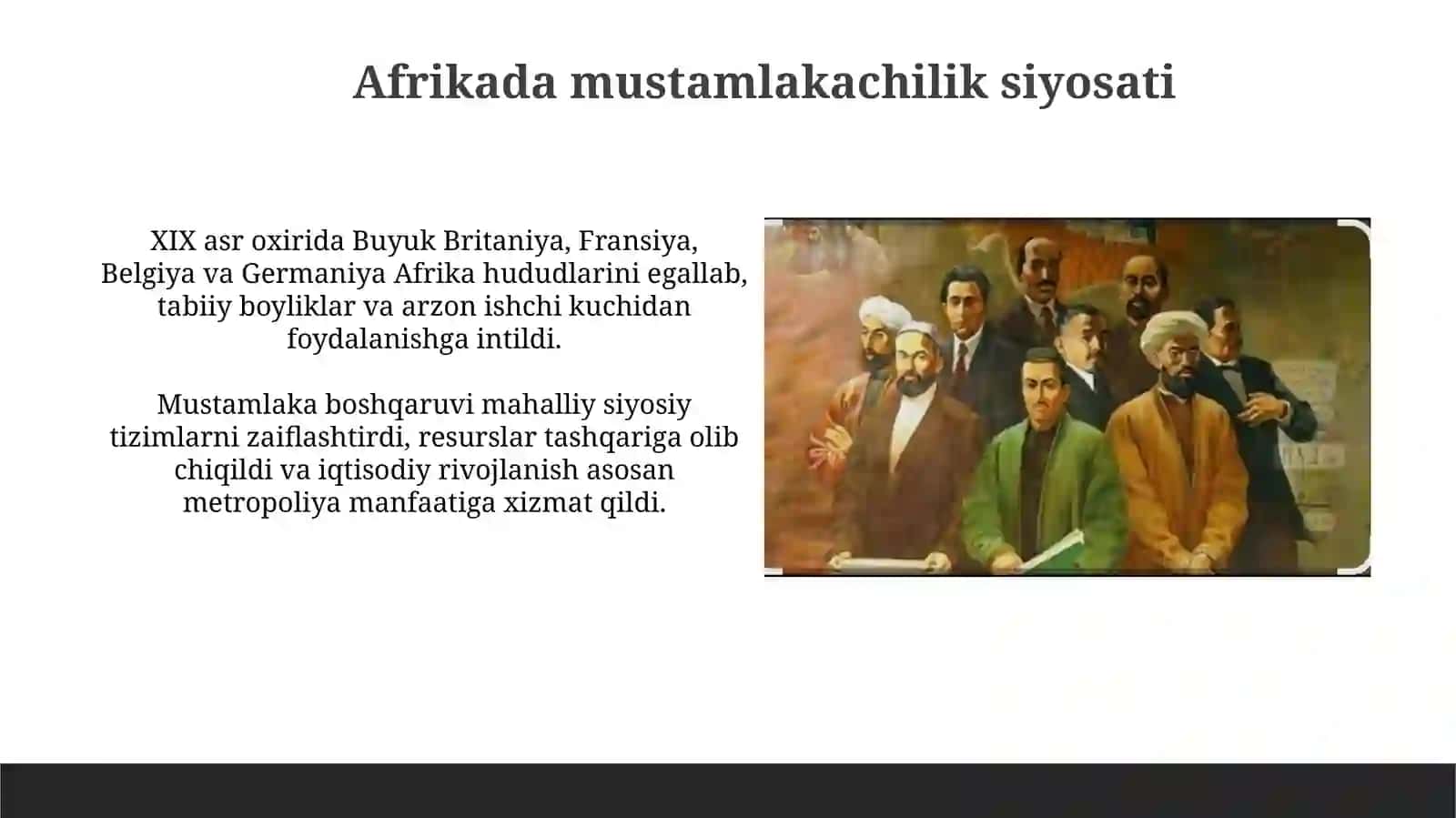 Afrika mamlakatlarida mustamlakachilik va taraqqiyot muammolari 4