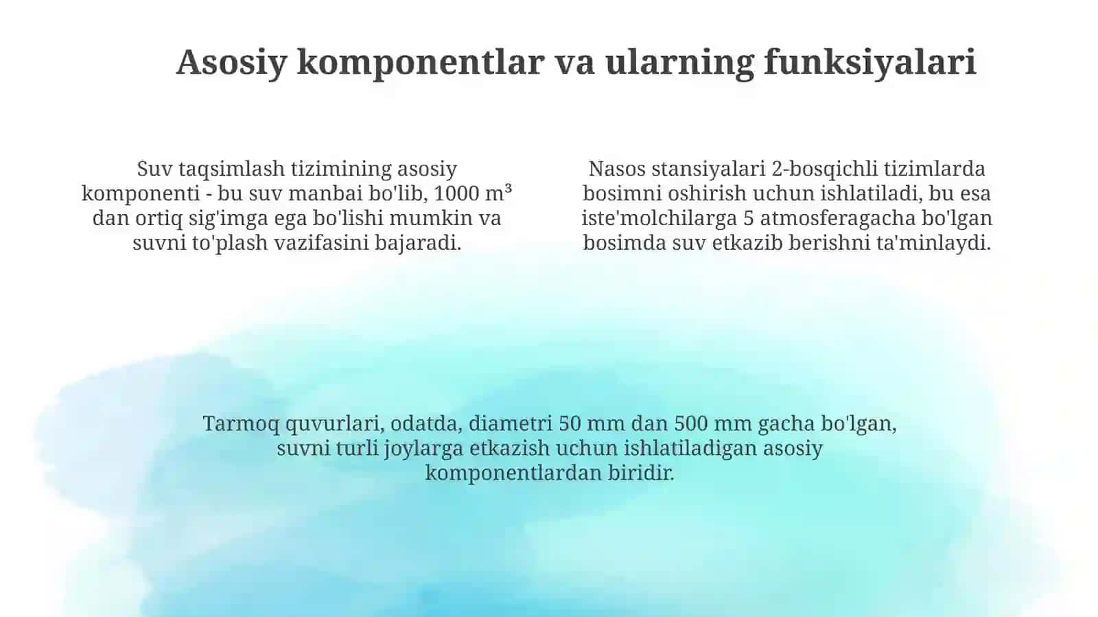 Organizimning suv-disperis sistemasi haqida bilimlarni tadbiq qilish 4