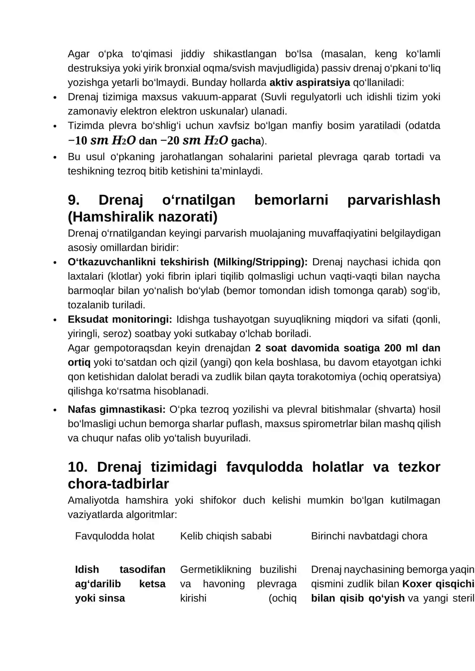 PLEVRA BO`SHLIG`INI DRENJLASH 4