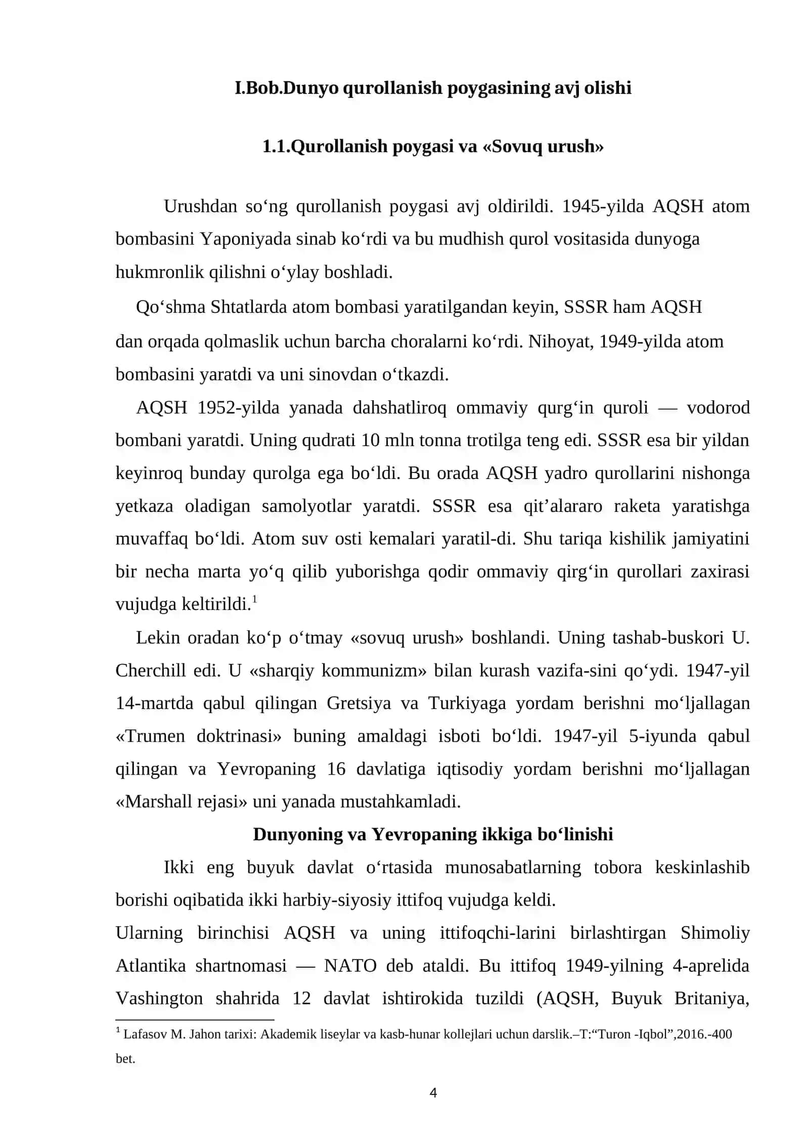 DUNYO QUROLLANISH POYGASINING AVJ OLISHI VA XALQARO TASHKILOTLARNING TUZILISHI 4