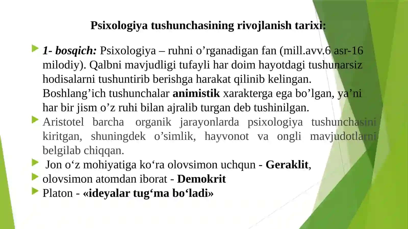 Psixologiya fanidan ta'lim 4
