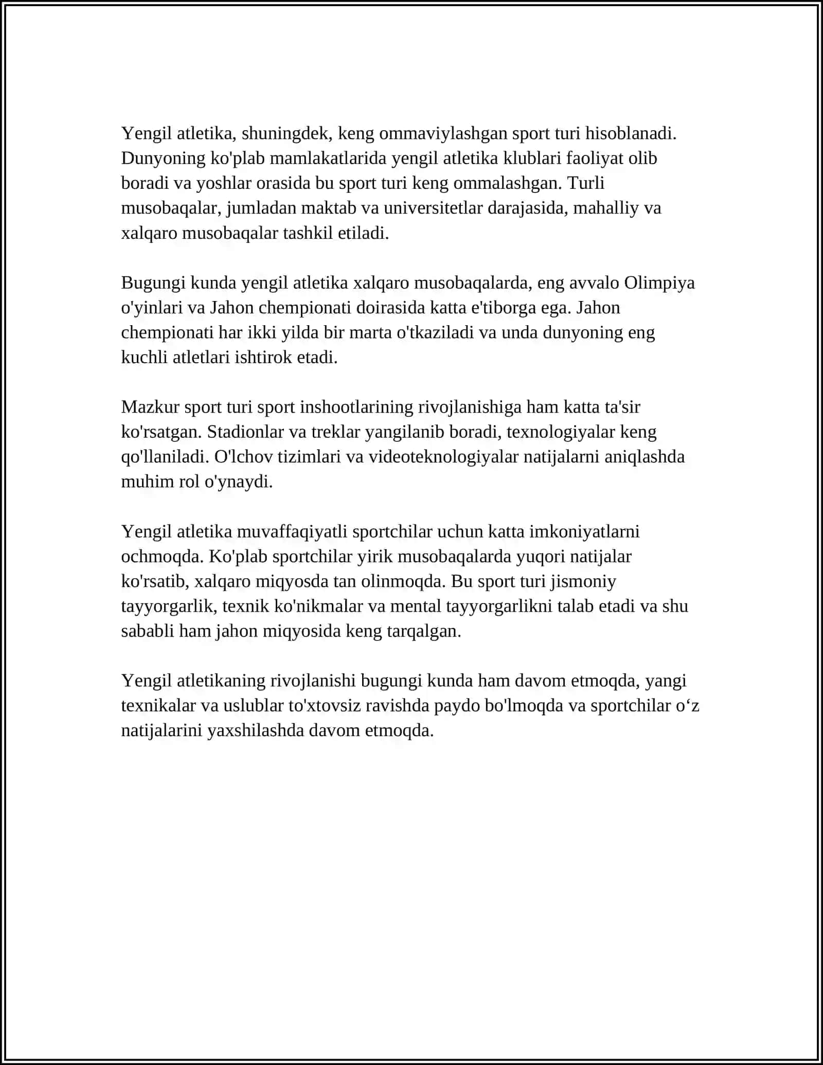 YENGIL ATLETIKA VA UNI O'QITISH METODIKASI FANINING MAQSADI HAMDA VAZIFALARI 4