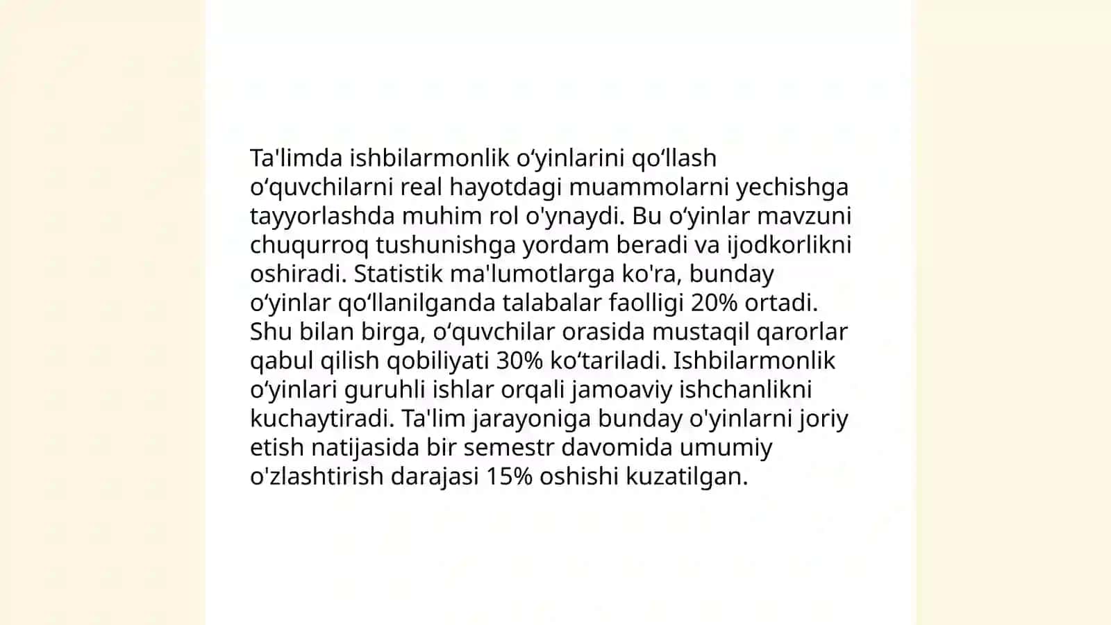 Ishbilarmon oʻyinlar texnologiyasi 4