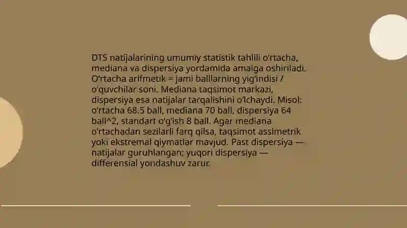 Boshlangʻich sinflarda matematikadan DTS tahlili 4