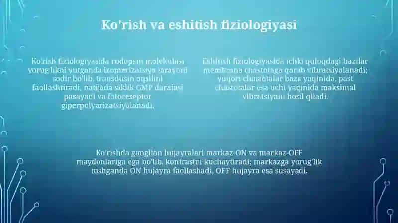 Sezgi organlari fiziologiyasi 4