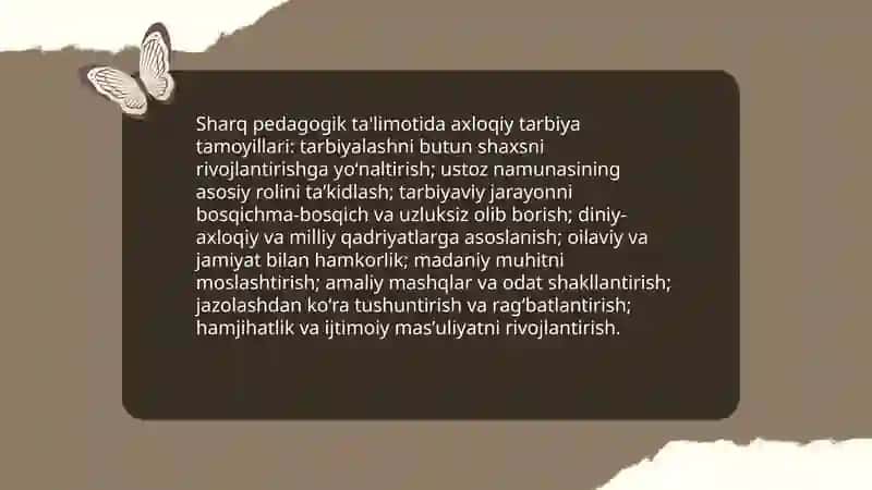 Sharq pedagogik ta'limotida ta'limiy-axloqiy qarashlar 4