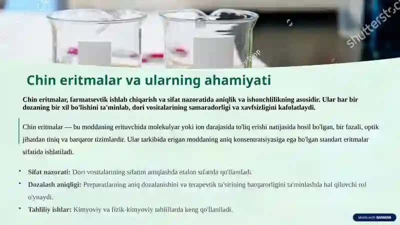 Suyuq dori turlari va eritmalar tayyorlash texnologiyasi 4