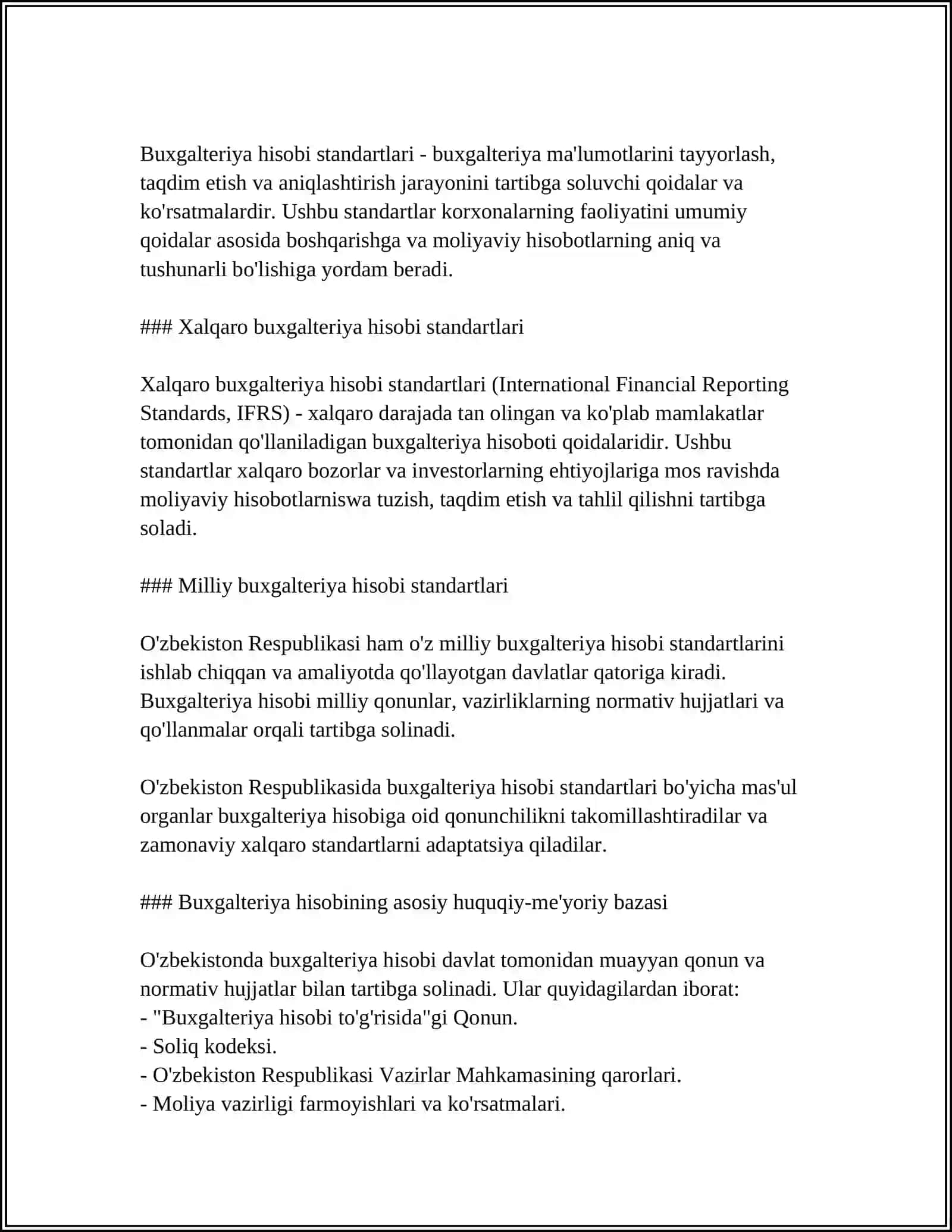 Buxgalteriya hisobi va buxgalteriya hisobi standartlari 4