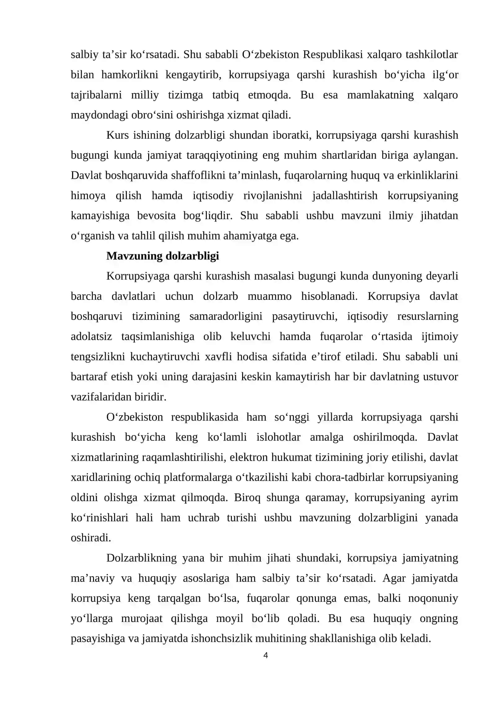 O'zbekiston Respublikasi " Korrupsiyaga qarshi kurashish to'g'risida" gi qonunning mazmun mohiyati 4
