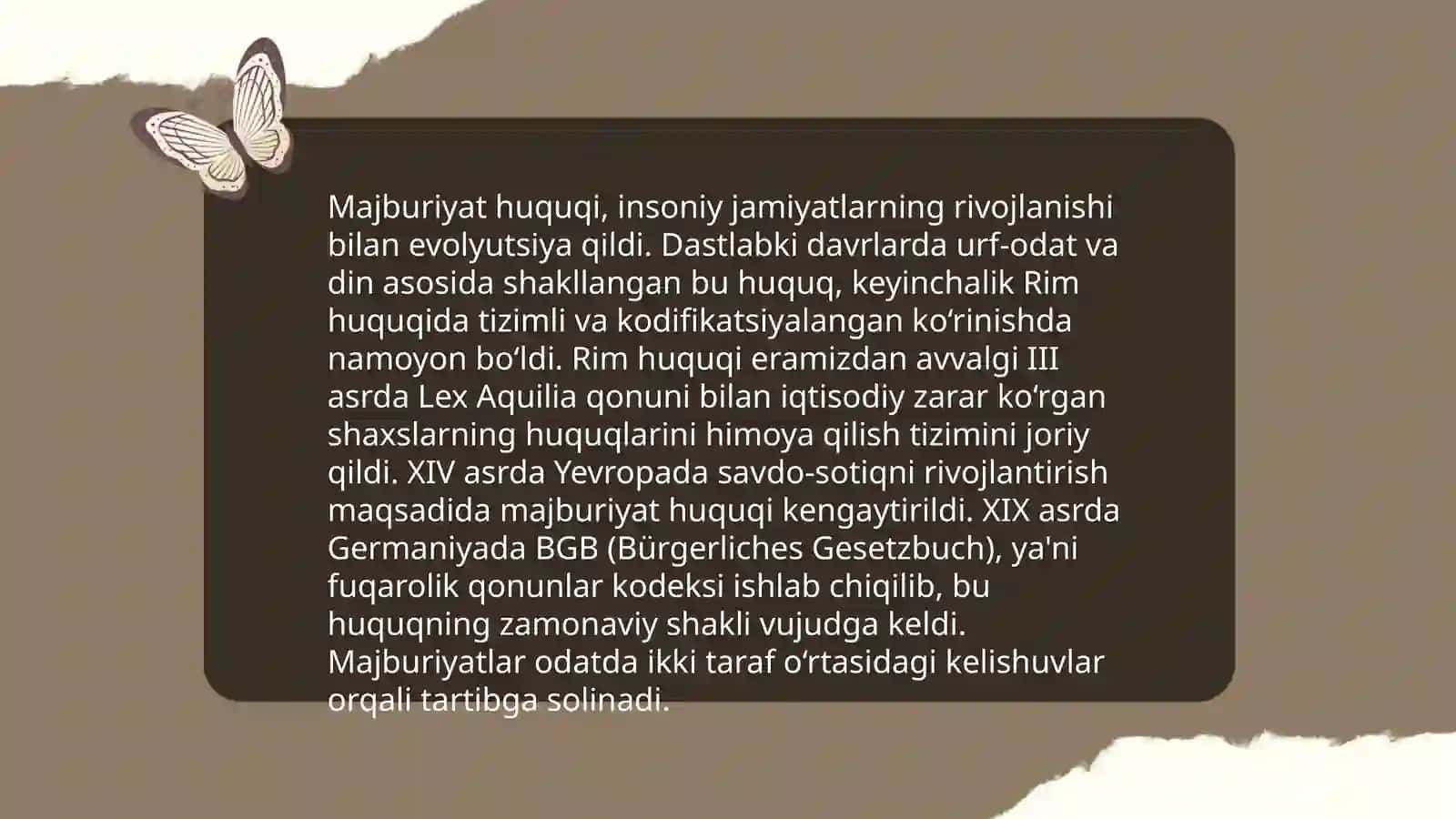 Majburiyat huquqi tushumchasi 4
