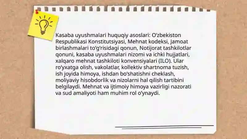 Kasaba uyushmalari va xodimlar bilan ishlash 4