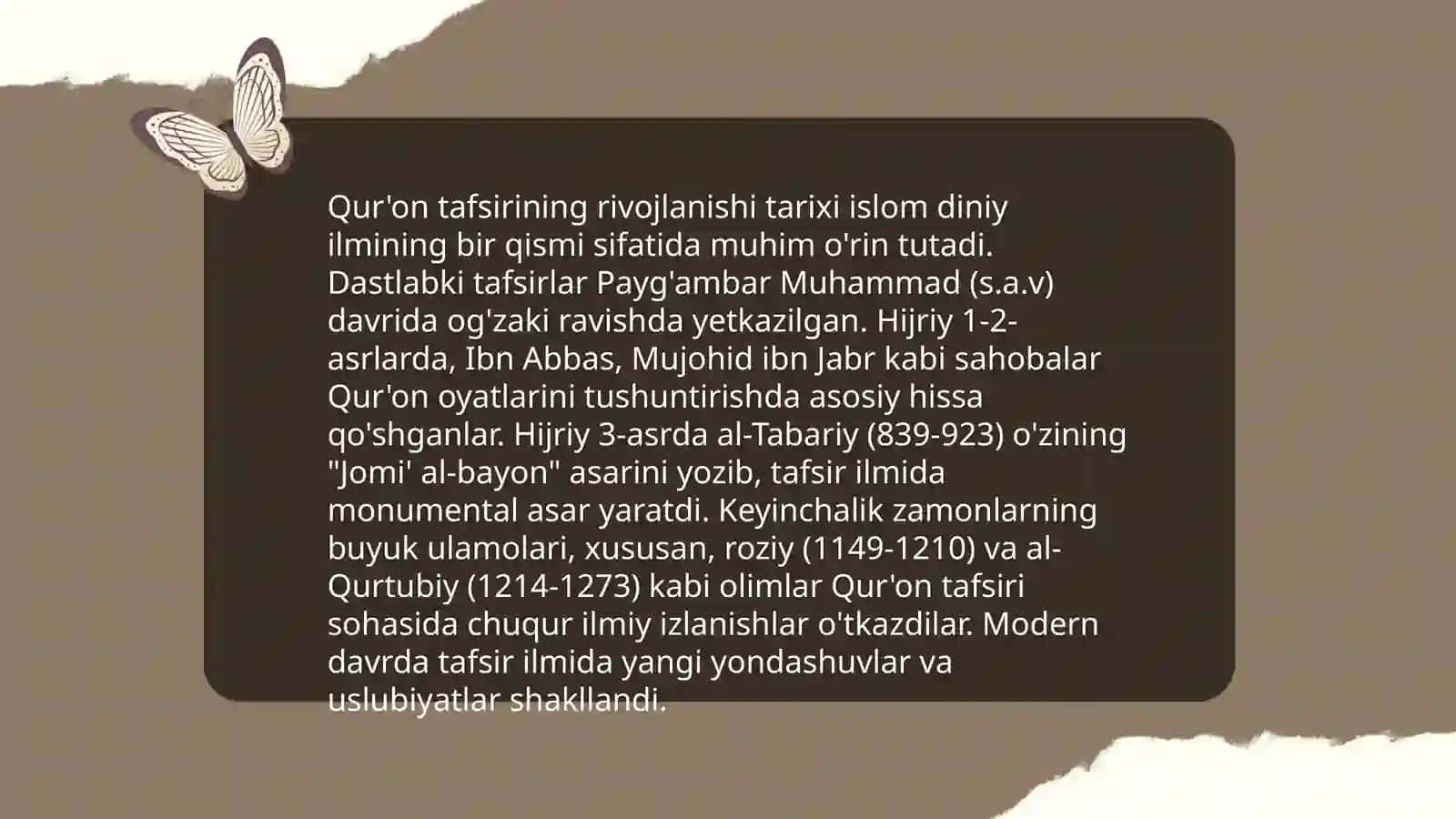 Qur'on, hadis, fiqh, aqida ilmlarining shakllanishi 4