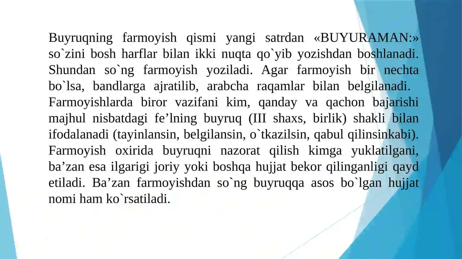 Sohaviy farmoyish hujjatlarining xususiyatlari 4