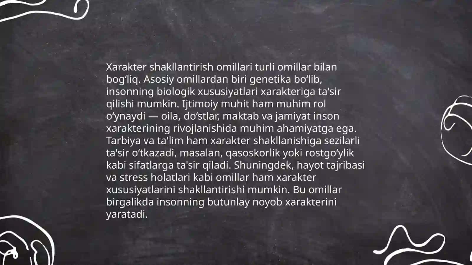 Xarakter turlari 4