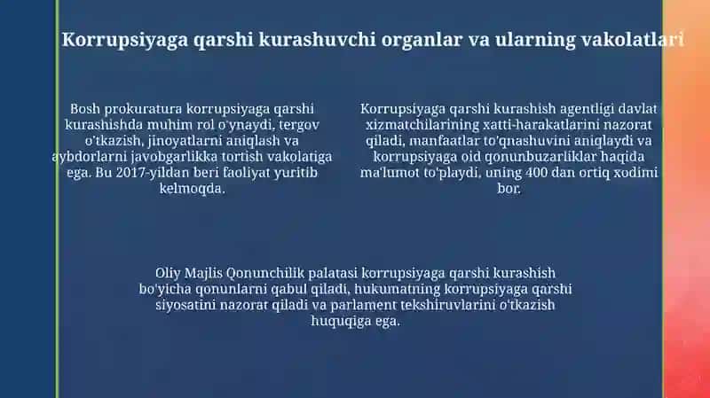 Korrupsiyaga qarshi kurash mexanizmlari 4