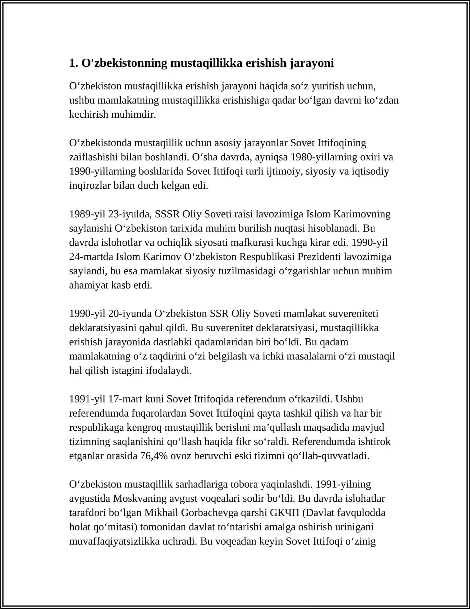 1989-YILDAGI O'ZBEKISTON RESPUBLIKASI HAYOTIDA IJTIMOIY VA SIYOSIY HAYOTIDAGI O'ZGARISHLAR 4