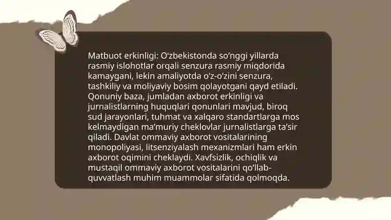 OAV sohasidagi qonunchilik va regulyatorlik islohotlari 4