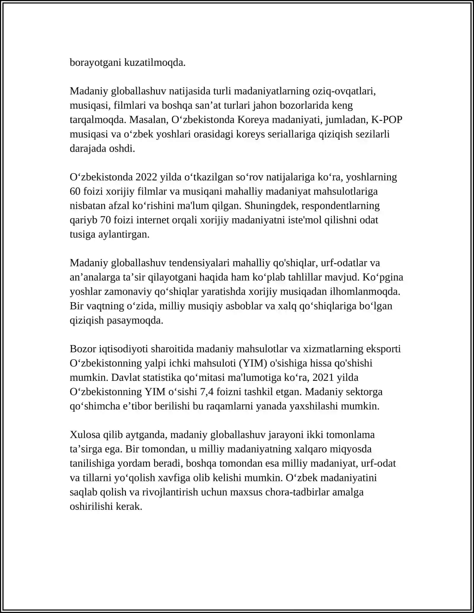 MADANIY GLOBALLASHUVNING SALBIY VA IJOBIY TOMONLARI 4