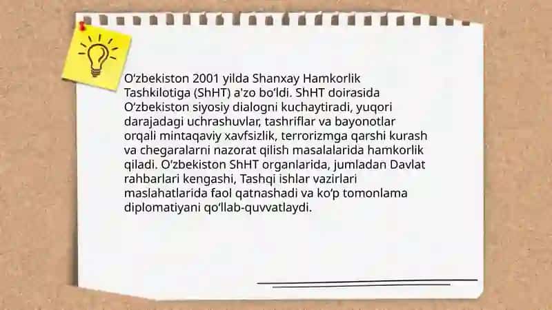 O'zbekiston shht bilan hamkorlik munosabatlari 4