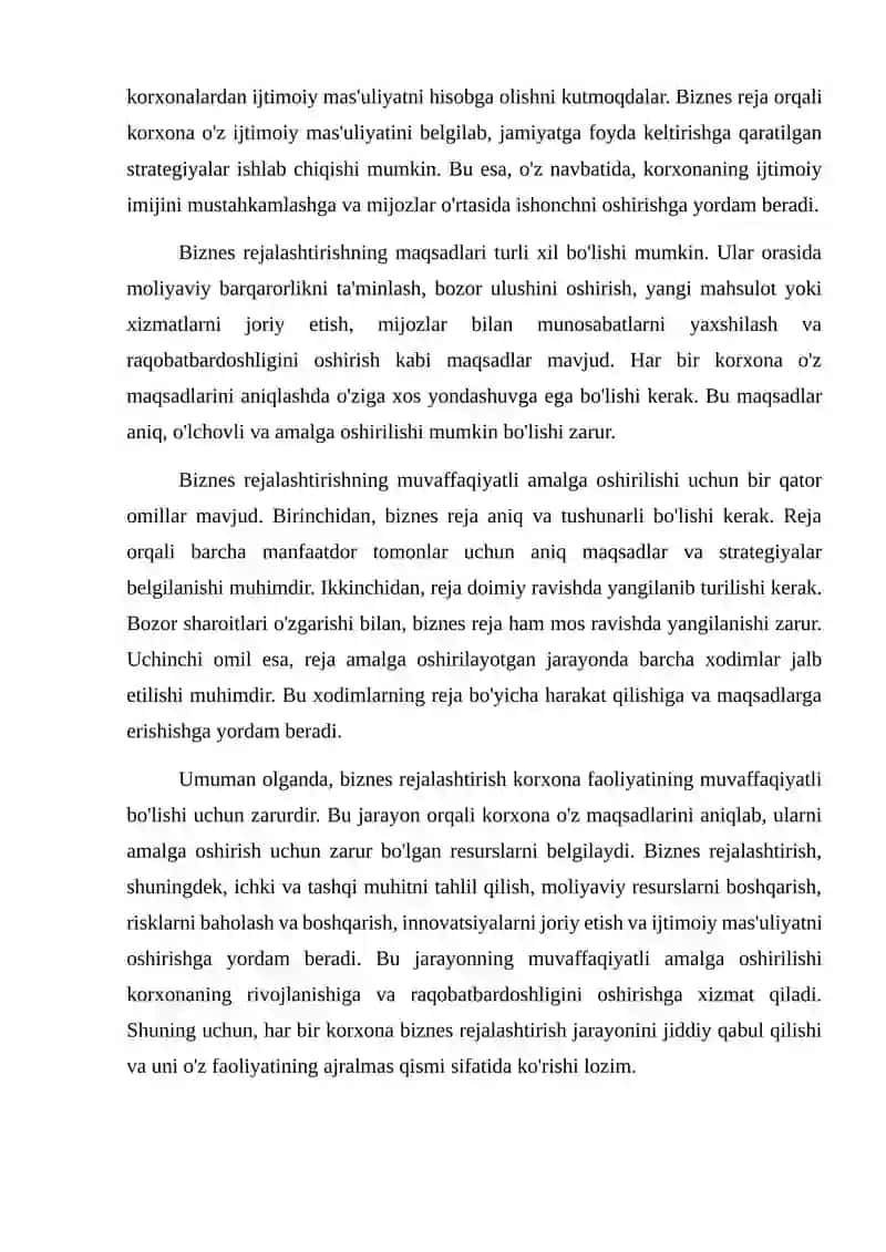 KORXONA FAOLIYATIDA BIZNES REJALASHTIRISH 4