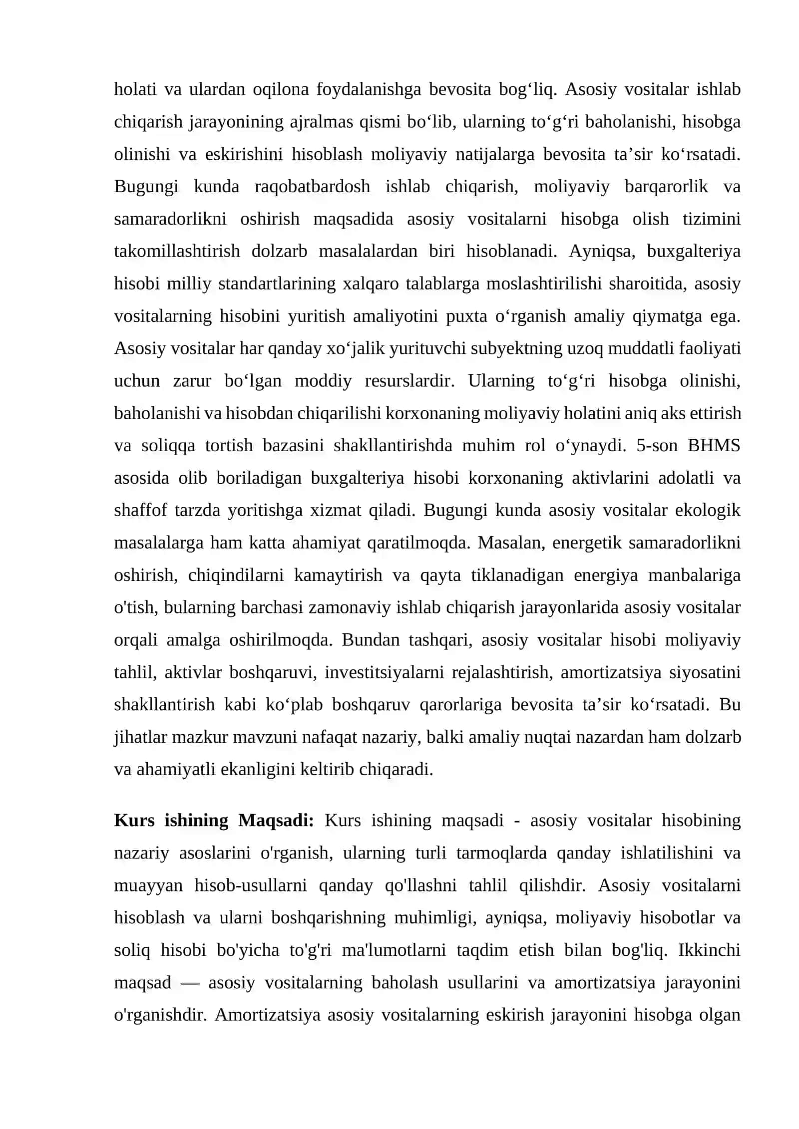 "ASOSIY VOSITALAR HISOBI" NOMLI 5-BHMS VA UNING MAZMUNI 4