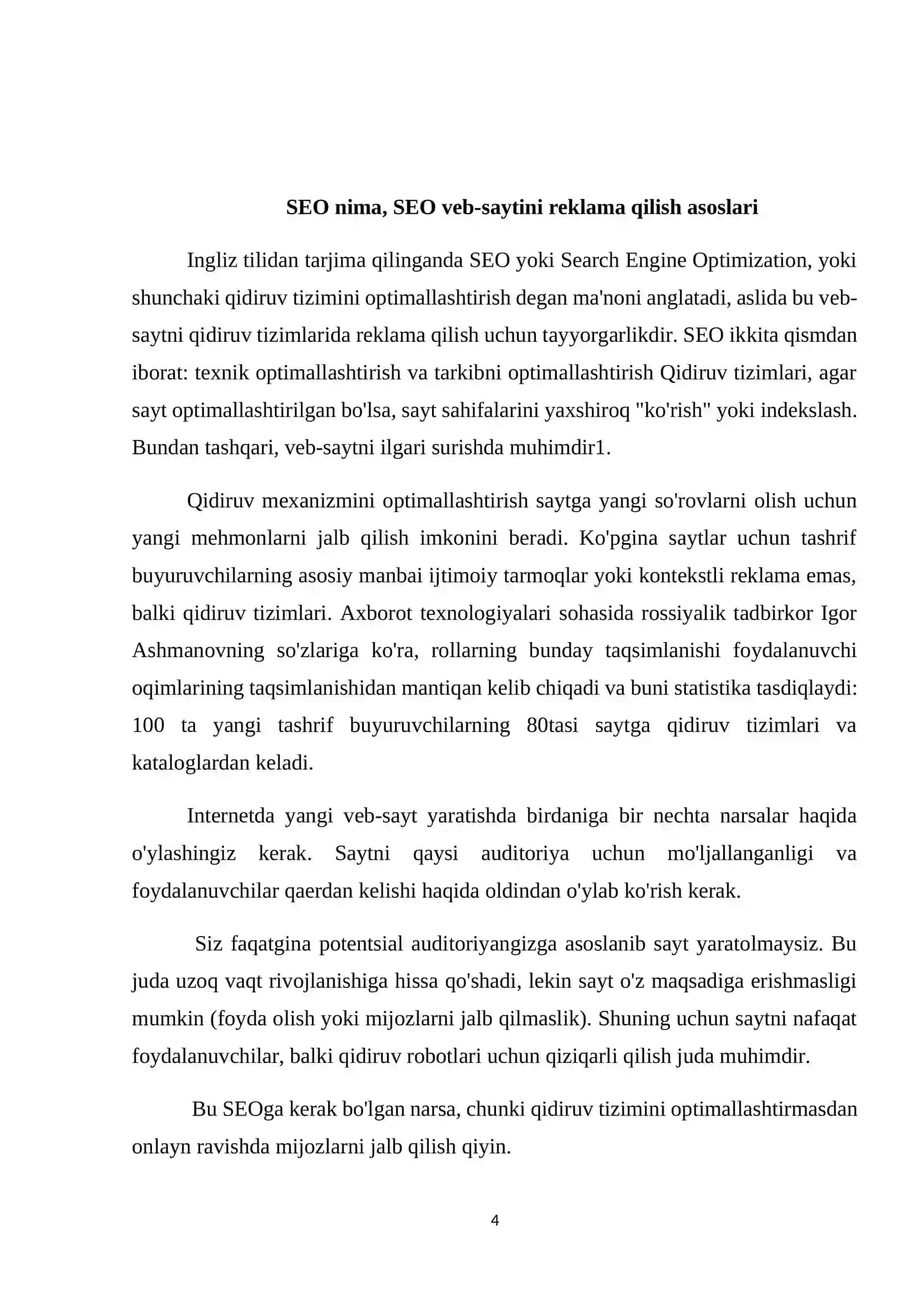 “Qahvaxona” saytini optimizatsiyalash va Google, Yandexda indeksatsiya qilish 4