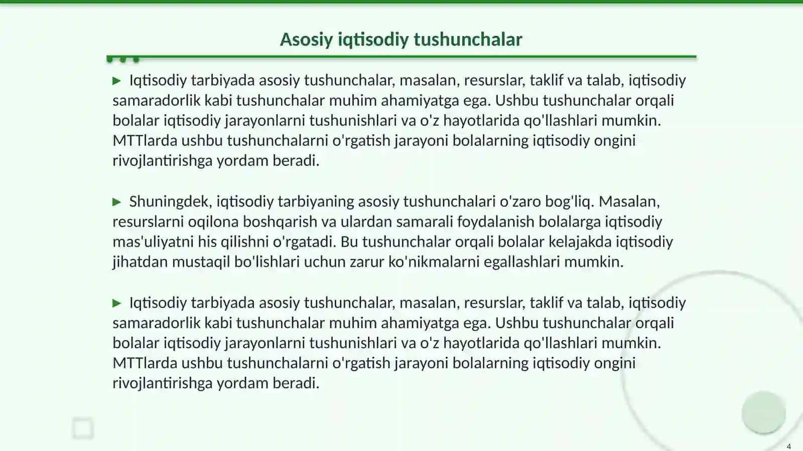 MTTlarda iqtisodiy tarbiya berishda Sharq mutafakkirlarning qarashlaridan foydalanish 4