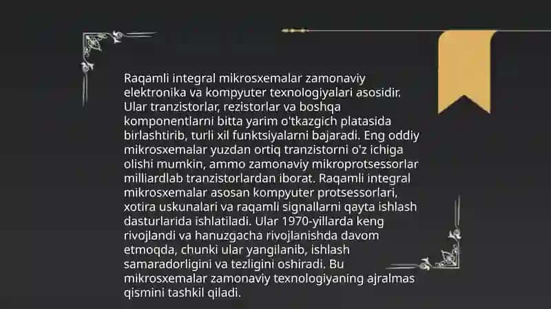 Integral mikrosxema turlari va tasniflari 4