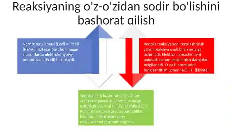 Oksidlanish - qaytarilish reaksiyalari tenglamalarini tuzish 4