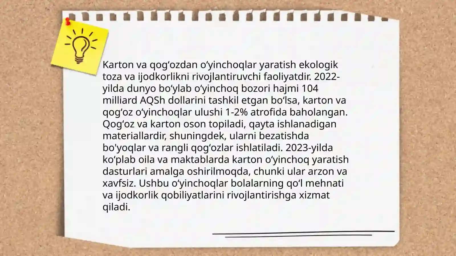 Ortgan materiallardan oʻyinchoqlar yasash 4