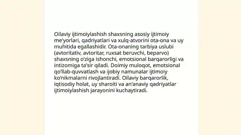 Shaxsning shakllanishi va ijtimoiylashishi 4