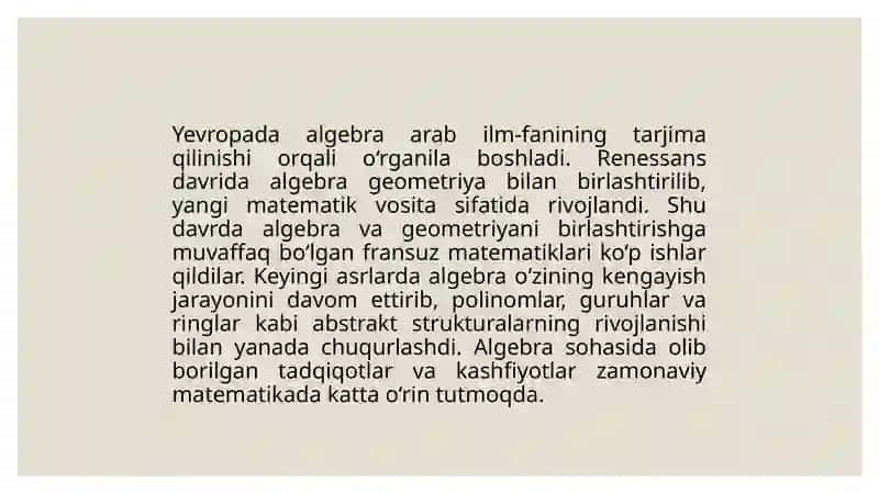 ALGEBRA ELEMENTLARI 4