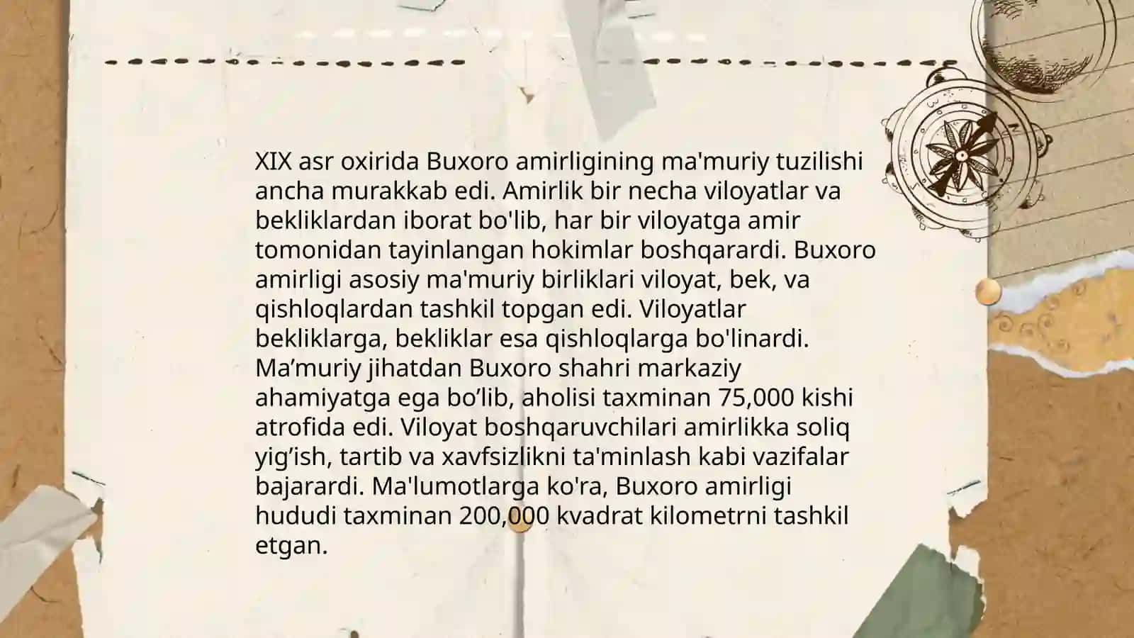 Buxoro amirligi va Xiva xonligi ta'rikhiga oid mashg'ulotlar 4