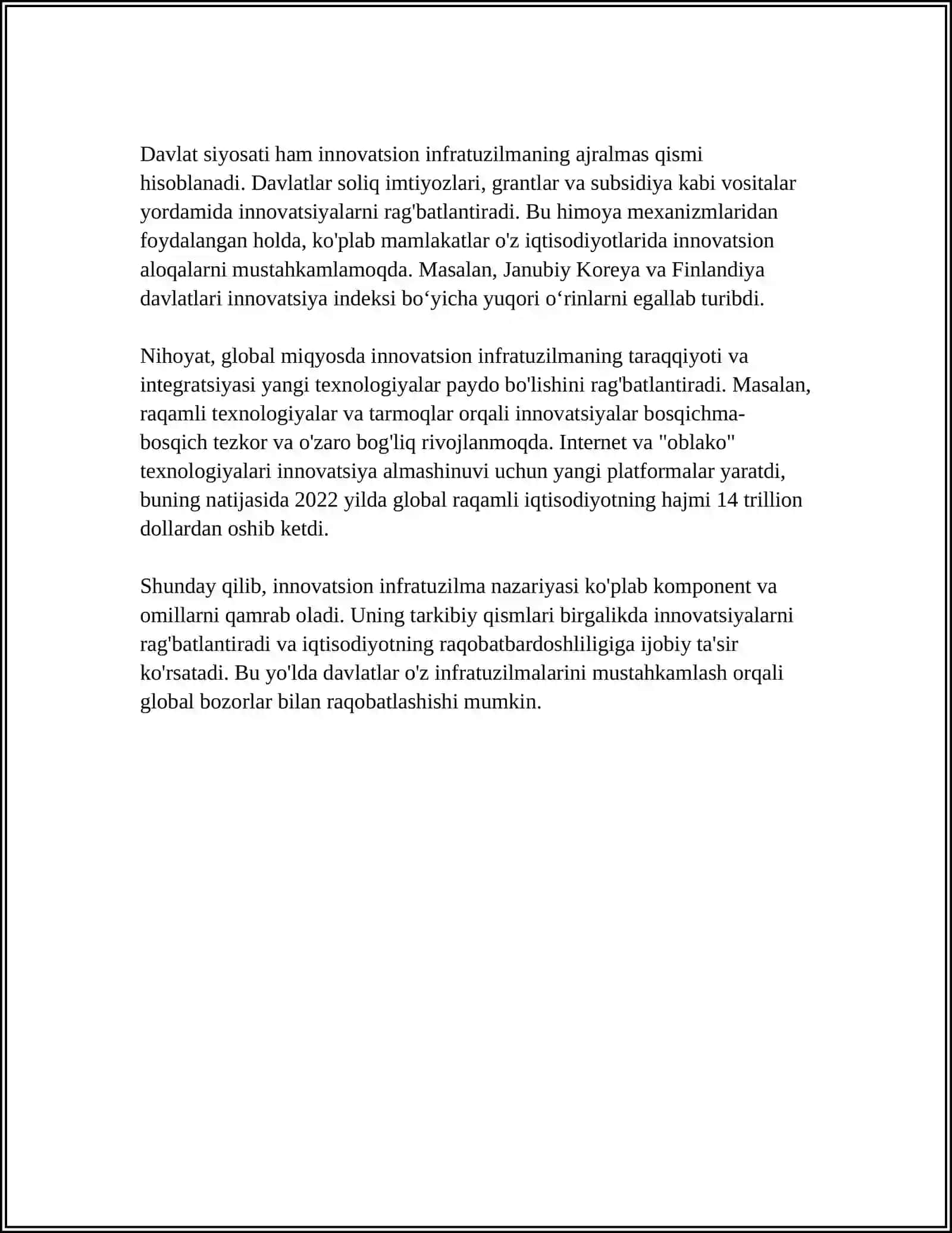 INOVATSION INFRATUZILMA FANINING NAZARIY ASOSLARI 4
