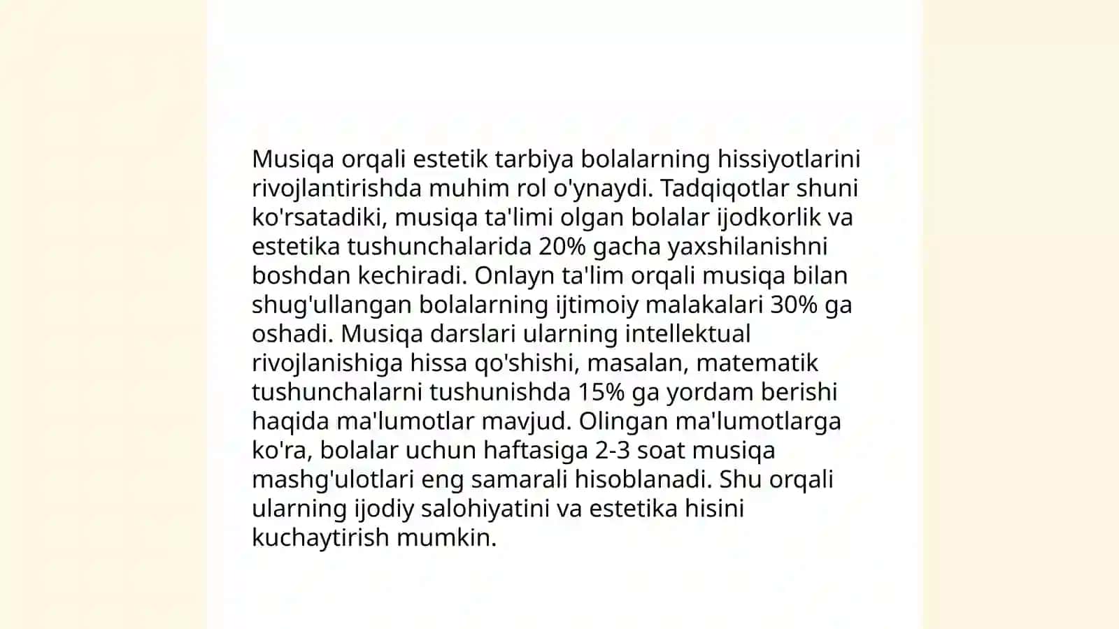 Estetik tarbiyaning turlari va yo'nalishlari 4