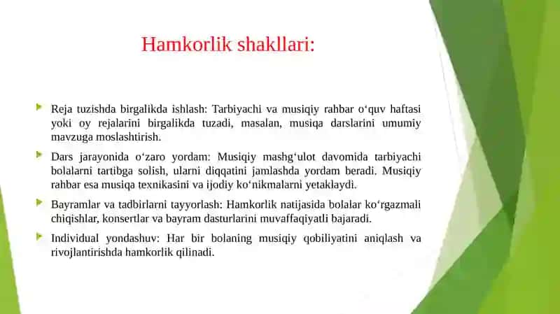 Tarbiyachi va musiqiy rahbar o‘rtasidagi o‘zaro hamkorlik 4