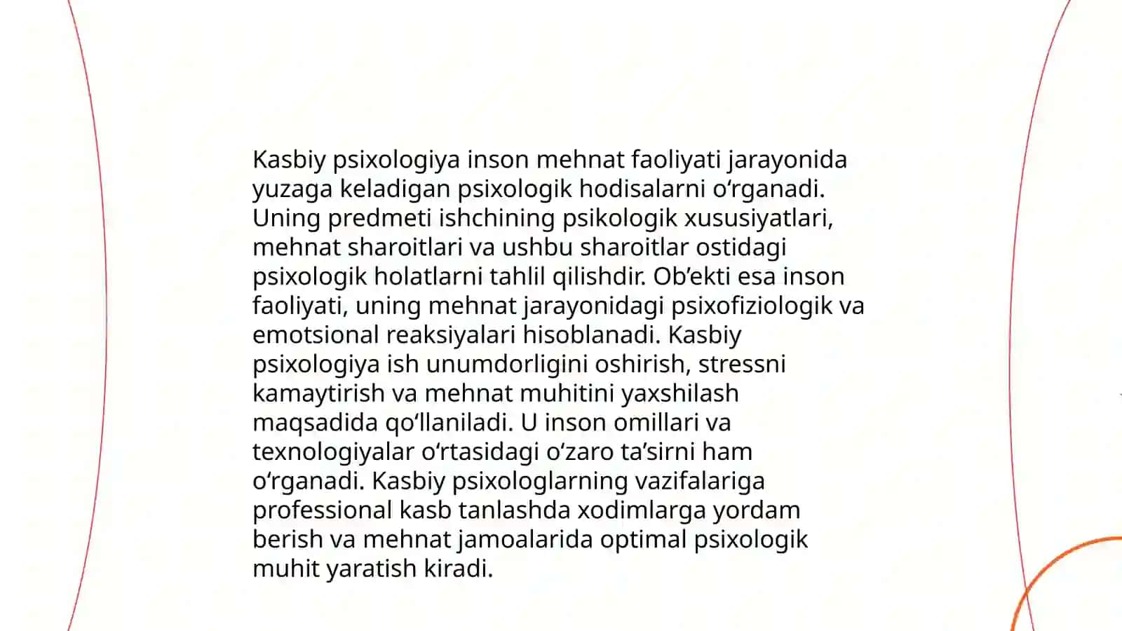 Kasbiy psixologiya fanining mohiyati, maqsadi va vazifalari 4
