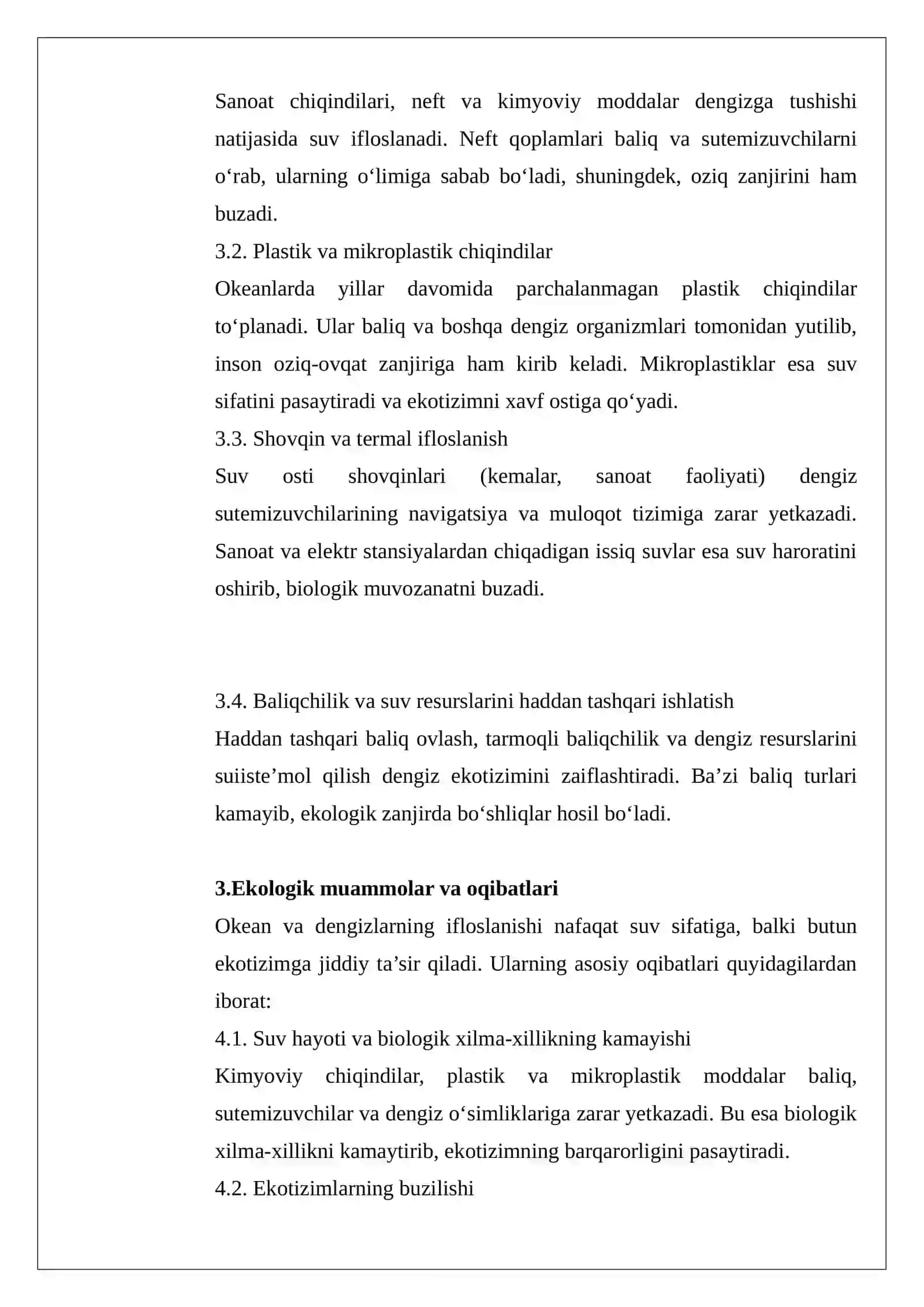 Okean va dengizlar ekologiyasi 4