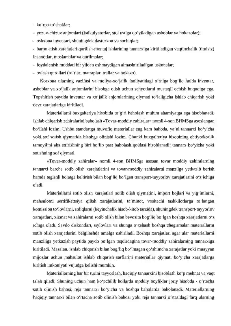 Ishlab chiqarish zaxiralarini inventarizatsiya qilish 4