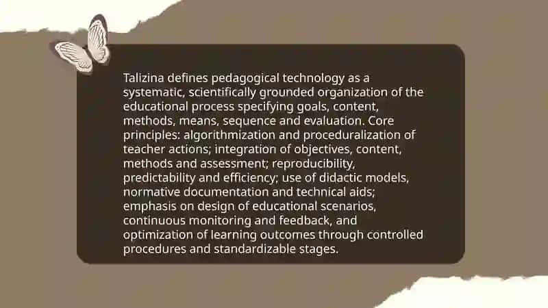 Comparative definitions of "pedagogical technology" 4