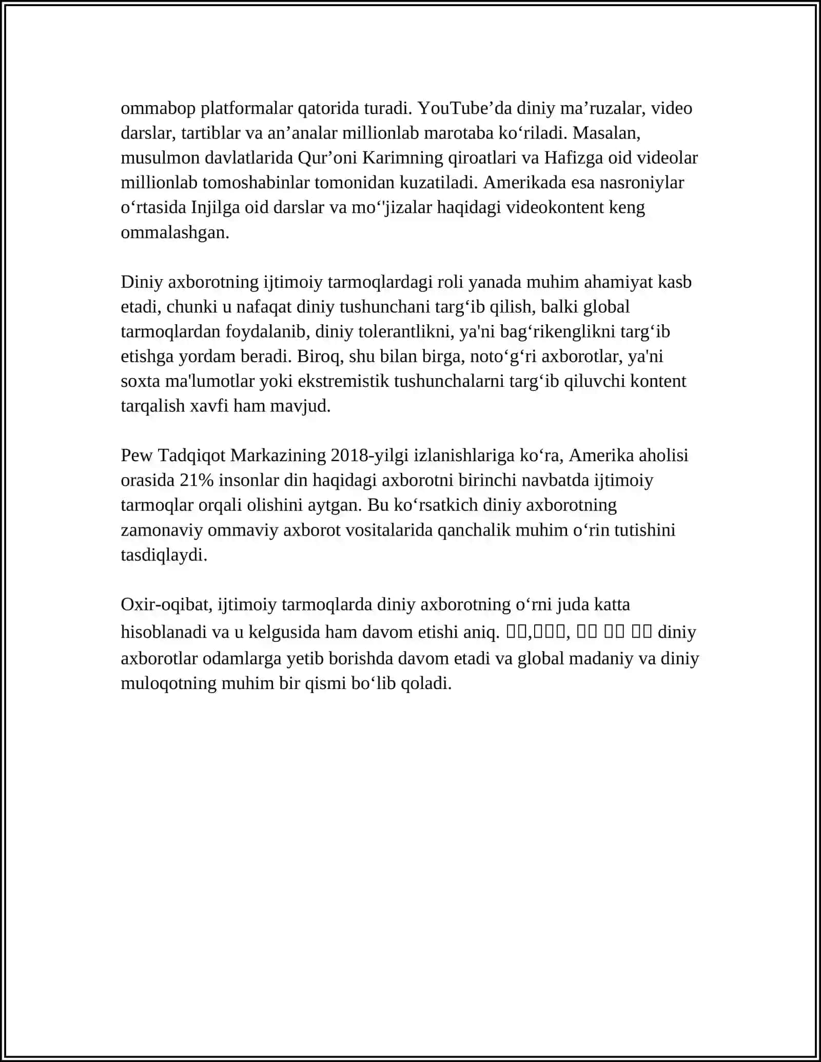 IJTIMOIY TARMOQLARDA DINIY AXBOROT IST'EMOLI MADANIYATINI TARBIYALASHNING ZARURATI 4