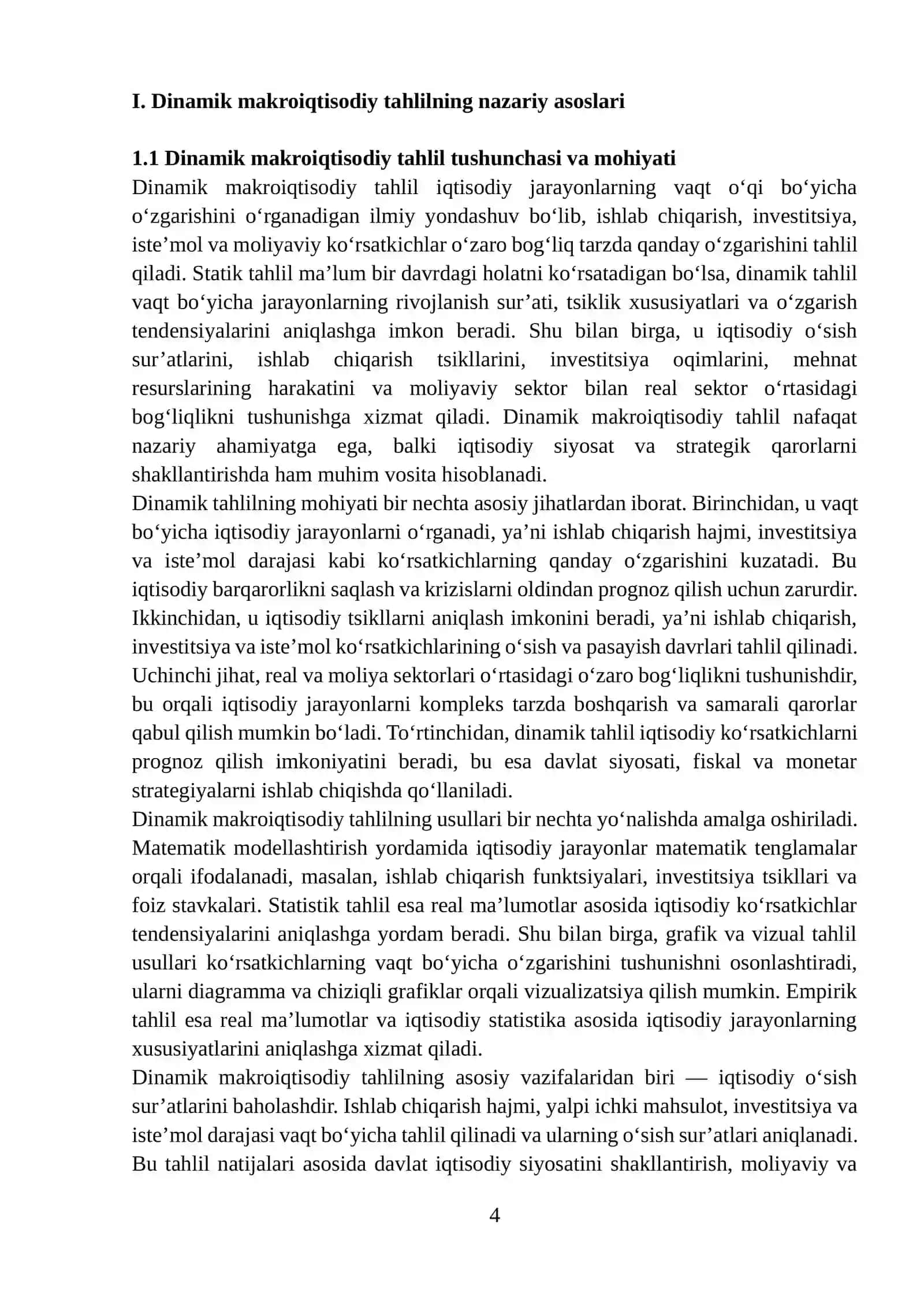 DINAMIK MAKROIQTISODIY TAHLILDA REAL SEKTOR 4