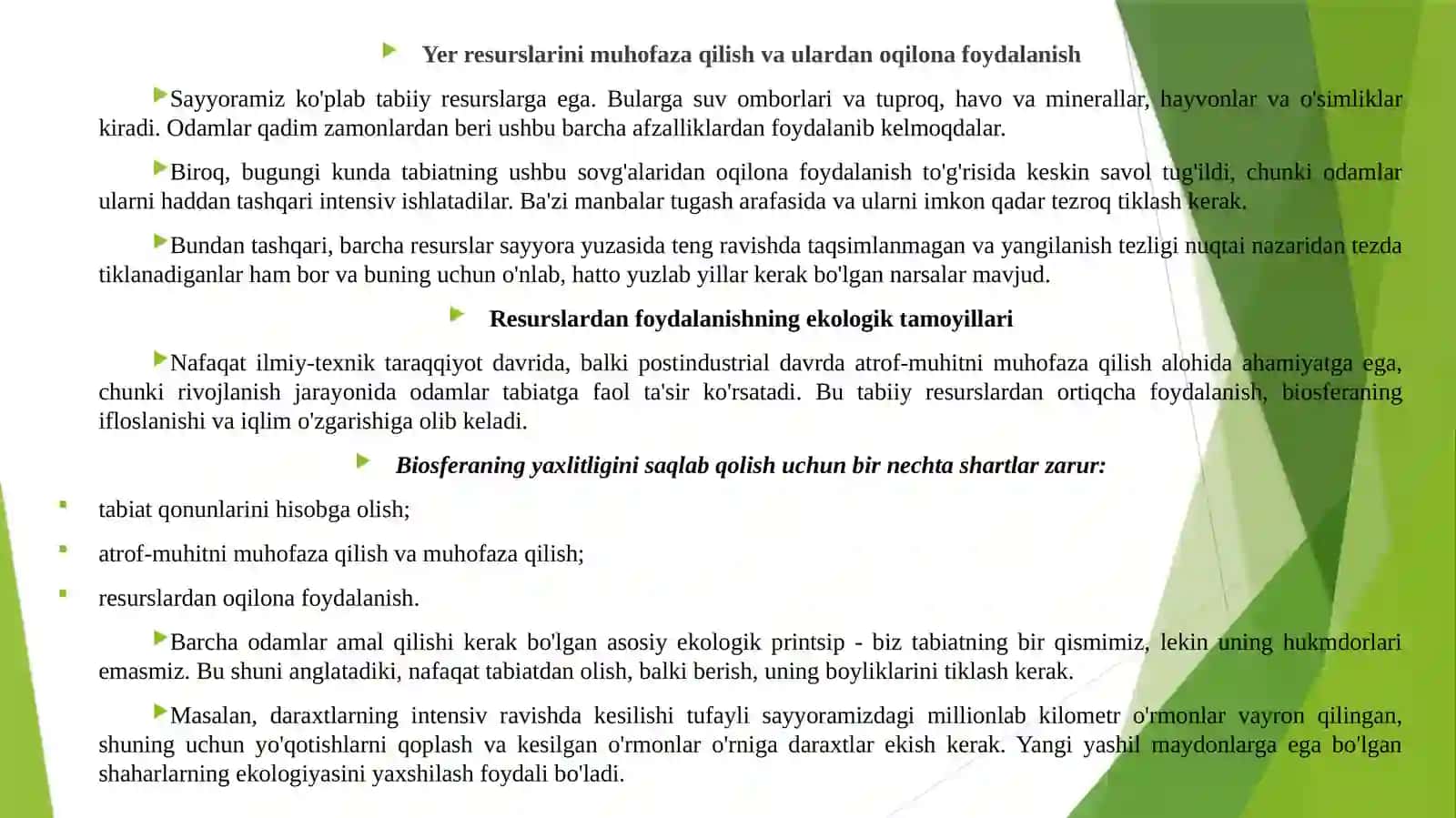 Avtomobil yo‘llarimuhandisligida atrof-muhitning tarkibiy qismlarini muhofaza qilish va tabiiy resurslardan oqilona foydalanish chora-tadbirlari 4