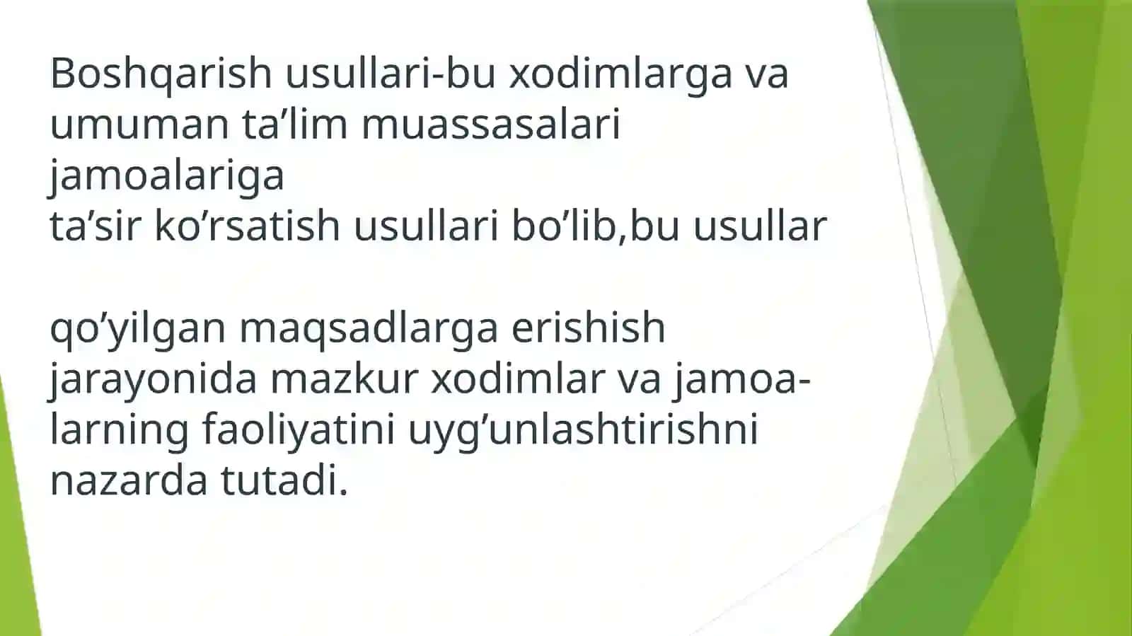 Menejmentda boshqaruv usullari 4